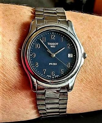 Купить Gents Swiss Tissot 1853 PR50 Date Bracelet Watch J176 276K (Наручные  часы) заказать с доставкой лот № 224285571783